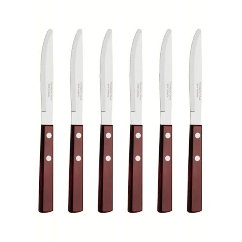 ست ۶ عددی کارد اره ای دسته چوبی ترامونتینا مدل POLYWOOD